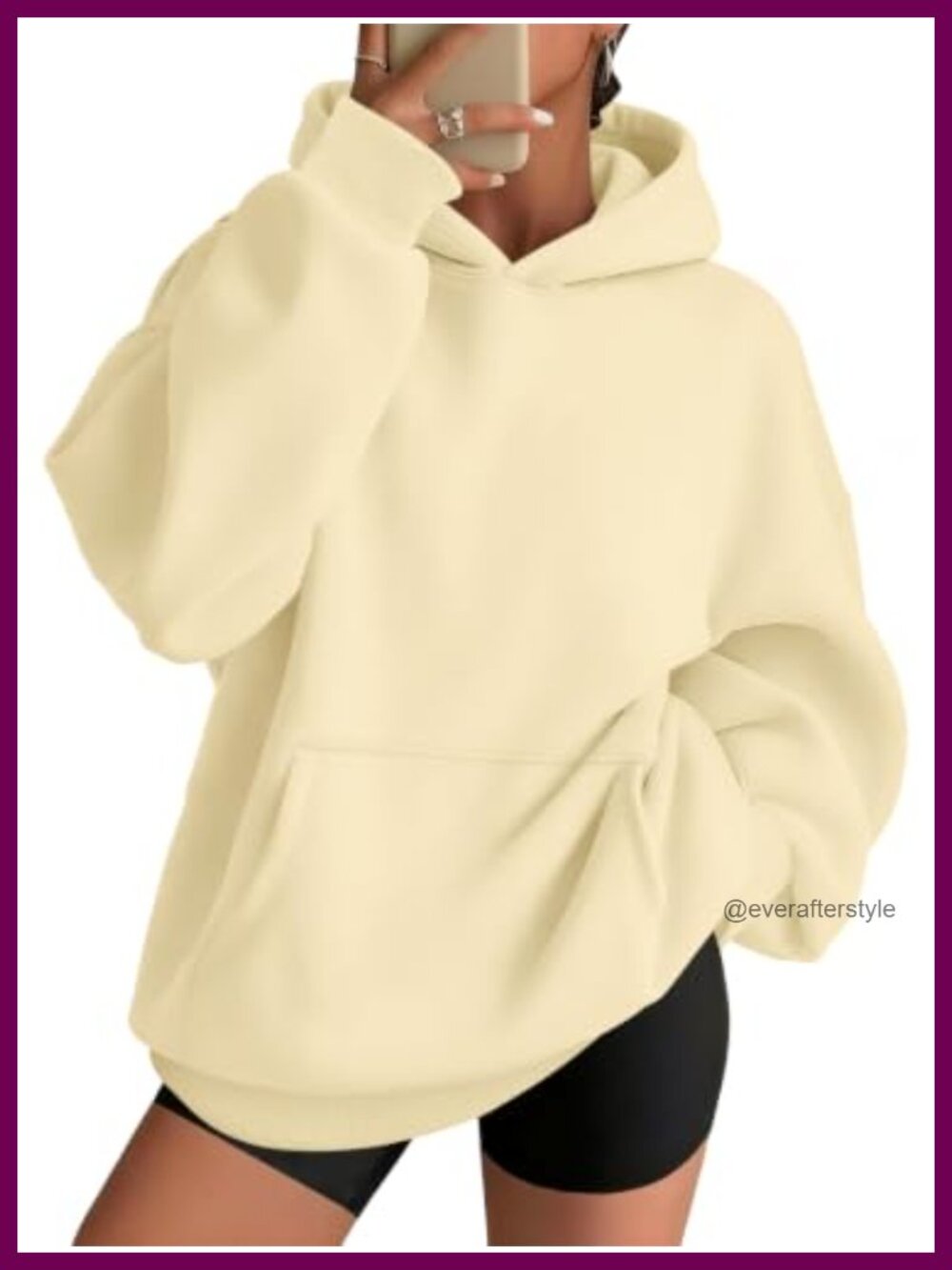 Oversized Hoodie Pullover Sweatshirt 100% Polyester Long Sleeve Pocket